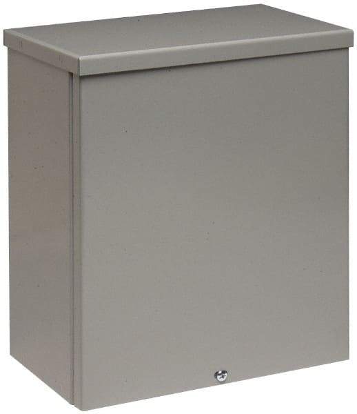 Cooper B-Line - Steel Junction Box Enclosure Screw Flat Cover - NEMA 3R, 10" Wide x 12" High x 6" Deep, Rainproof - Exact Tool & Supply