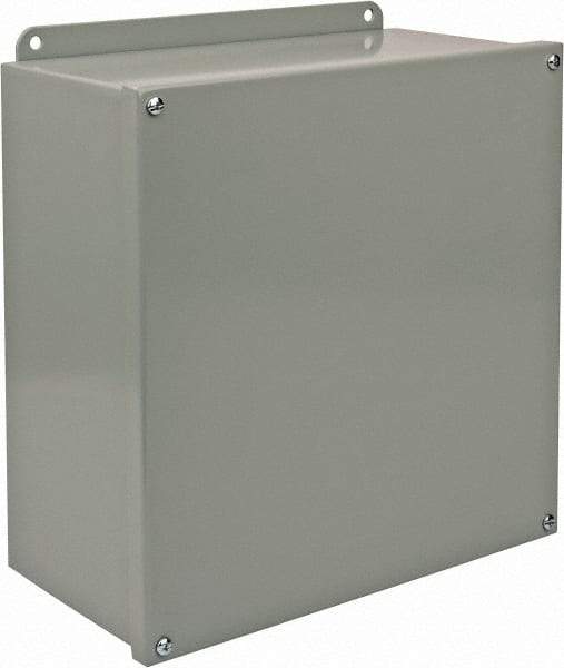 Cooper B-Line - Steel Standard Enclosure Screw Flat Cover - NEMA 12, 13, 12" Wide x 12" High x 6" Deep, Dirt-tight & Dust-tight - Exact Tool & Supply