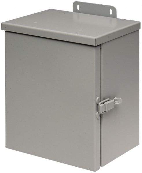 Cooper B-Line - Steel Junction Box Enclosure Hinge Flat Cover - NEMA 3R, 20" Wide x 20" High x 8" Deep, Rainproof - Exact Tool & Supply