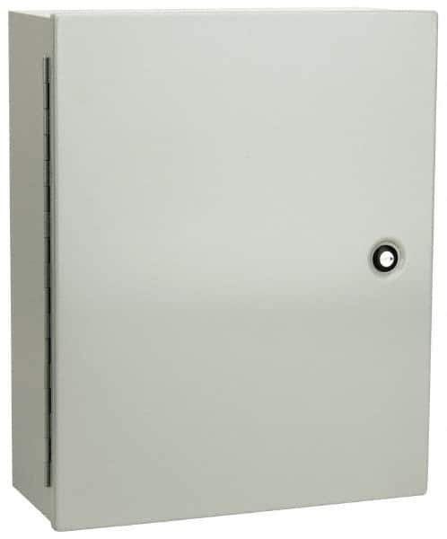 Cooper B-Line - Steel Standard Enclosure Hinge Flat Cover - NEMA 1, 16" Wide x 20" High x 6-5/8" Deep - Exact Tool & Supply