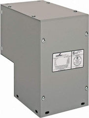 Cooper B-Line - 6 Inch Wide x 6 Inch High, Raceway Elbow End - 90°, Gray, For Use with Lay In Wireways, Type 1 Screw Cover Wireway - Exact Tool & Supply