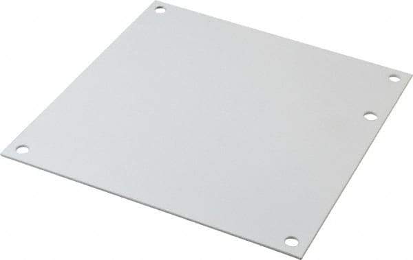 Cooper B-Line - 6-1/4" OAW x 6-1/4" OAH Powder Coat Finish Electrical Enclosure Nonperforated Panel - 8" x 8" Box, 14 Gauge Steel, Use with 884 RHC/884-1/886 RHC/886-1 - Exact Tool & Supply