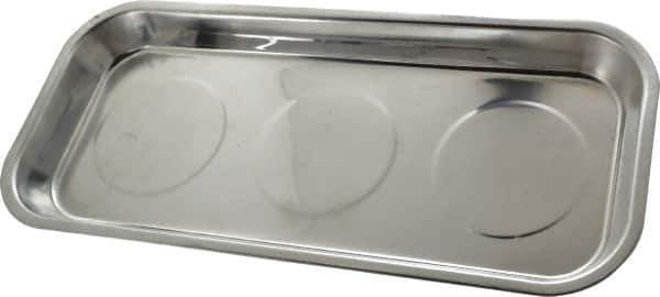 Eclipse - 14-3/16" Long x 6-1/4" Wide Magnetic Tray - Stainless Steel with Rubber-Coated Ferrite - Exact Tool & Supply