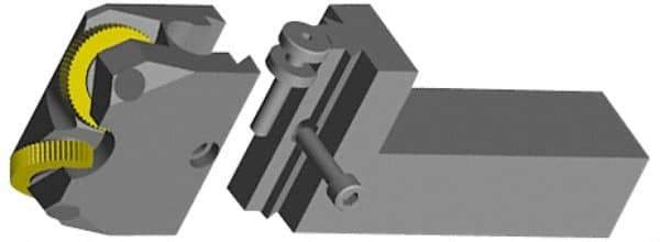 Dorian Tool - 3-1/4 Inch Long x 3/4 Inch Wide x 2 Inch High Knurl Holder Shank - Modular, Square Shank, Bump Knurler, Straddle Knurler - Exact Tool & Supply