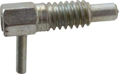 Gibraltar - 1/4-20, 1/2" Thread Length, 0.16" Plunger Diam, 0.12 Lb Init to 0.5 Lb Final End Force, Steel Locking L Handle Plunger - 3/4" Body Length, 1/2" Length Under Head, 0.2" Plunger Projection - Exact Tool & Supply