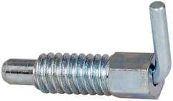 Gibraltar - 1/4-20, 1/2" Thread Length, 0.16" Plunger Diam, 0.12 Lb Init to 0.5 Lb Final End Force, Steel L Handle Plunger - 3/4" Body Length, 1/2" Length Under Head, 0.2" Plunger Projection - Exact Tool & Supply