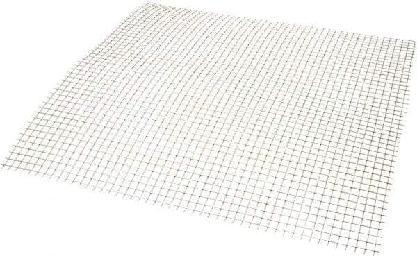 Value Collection - 21 Gage, 0.032 Inch Wire Diameter, 4 x 4 Mesh per Linear Inch, Stainless Steel, Welded Fabric Wire Cloth - 0.218 Inch Opening Width, 12 Inch Wide x 12 Inch Stock Length - Exact Tool & Supply