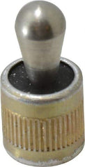 Vlier - 1/2" Body Diam, 0.53" Body Length, 0.31" Nose Diam, 0.51" Nose Length, Spring Locating Pin - 45 Lb Final End Force, Aluminum Body, Alloy Steel Nose - Exact Tool & Supply