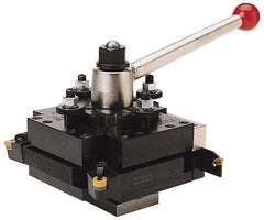 Dorian Tool - Series AXA Tool Post Holder & Set for 0 to 12" Lathe Swing - 5 Piece, Includes (4) Holders, Tool Post - Exact Tool & Supply