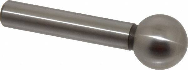 Gibraltar - 1/2" Ball Diam, 1/4" Shank Diam, Steel Inspection Tooling Ball - Slip-Fit Shank, 1-1/2" Ball Center to Shank Bottom - Exact Tool & Supply