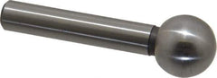 Gibraltar - 1/2" Ball Diam, 1/4" Shank Diam, Steel Inspection Tooling Ball - Press-Fit Shank, 1-1/2" Ball Center to Shank Bottom - Exact Tool & Supply