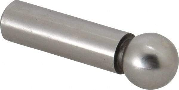 Gibraltar - 1/2" Ball Diam, 3/8" Shank Diam, Steel Inspection Tooling Ball - Press-Fit Shank, 1-1/2" Ball Center to Shank Bottom - Exact Tool & Supply