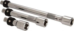Paramount - 1/2" Drive Socket Locking Extension Set - 3 Pieces, Includes 3, 6, 10" Lengths - Exact Tool & Supply