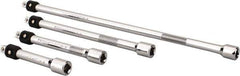 Paramount - 1/4" Drive Socket Locking Extension Set - 4 Pieces, Includes 3, 4, 6, 10" Lengths - Exact Tool & Supply