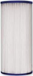 Dupont - 4" OD, 20µ, Universal Heavy Duty Whole House Pleated Poly Cartridge Filter - 10" Long, Reduces Sediments & Rust - Exact Tool & Supply