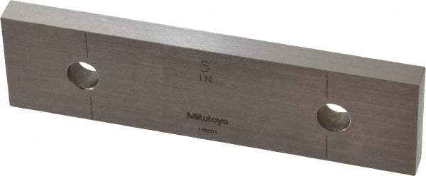 Mitutoyo - 5" Rectangular Steel Gage Block - Accuracy Grade 0, Includes Certificate of Inspection - Exact Tool & Supply