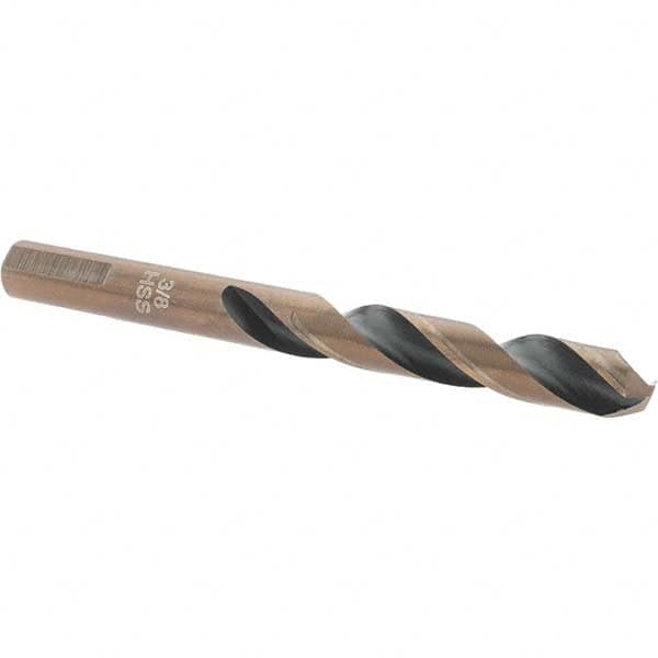 Import - 3/8" High Speed Steel, 135° Point, Round with Flats Shank Maintenance Drill Bit - Exact Tool & Supply