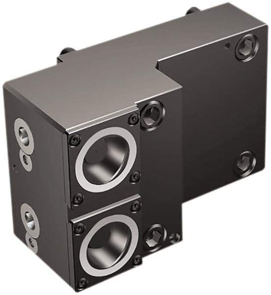 Sandvik Coromant - Left Hand Cut, C4 Modular Connection, Adapter/Mount Lathe Modular Clamping Unit - 40mm Square Shank Diam, 3.74" OAL, Through Coolant - Exact Tool & Supply