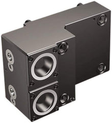 Sandvik Coromant - Left Hand Cut, C4 Modular Connection, Adapter/Mount Lathe Modular Clamping Unit - 40mm Square Shank Diam, 2.953" OAL, Through Coolant - Exact Tool & Supply