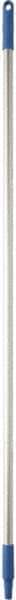 Vikan - 59 x 1" Aluminum Squeegee Handle - European Threaded Connection, Blue - Exact Tool & Supply