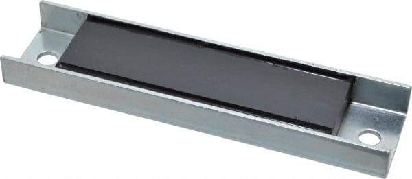 Eclipse - 49 Max Pull Force Lb, 5-1/2" Long x 1-3/8" Wide x 9/16" Thick, Rectangular Channel, Ceramic Fixture Magnet - 212°F Max Operating Temp, 0.01" Mounting Hole Diam, Stainless Steel Housing - Exact Tool & Supply