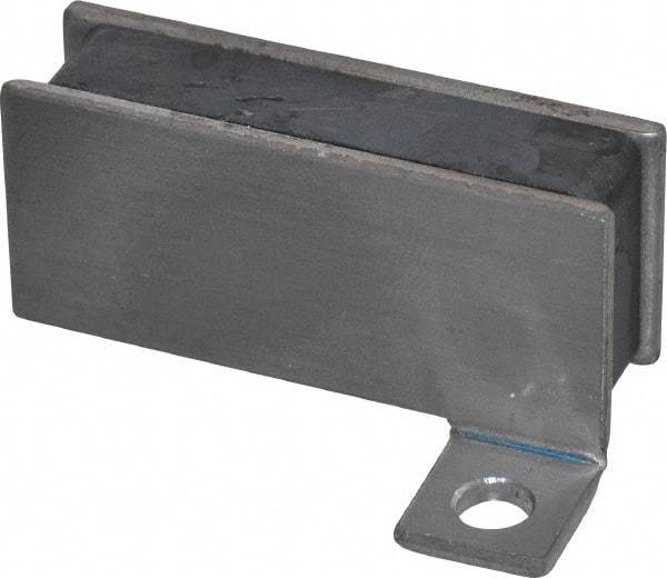 Mag-Mate - 17.5 Max Pull Force Lb, 2" Long x 1-5/8" Wide x 1" Thick, Sandwiched, Ceramic Fixture Magnet - 300°F Max Operating Temp, 1-1/2mm Mounting Hole Diam, 10-24 M5 Mounting Hole, Steel Housing - Exact Tool & Supply