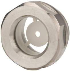 J.W. Winco - M27x1.5 Thread, 30mm Distance Across Flats, Aluminum Oil Level Sight Glasses - 32mm Flange Diameter, 8mm Head Height, 9mm Length Under Head - Exact Tool & Supply