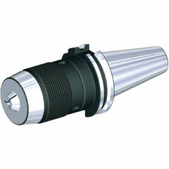 Kennametal - DIN69871-40, 1 to 13mm Capacity, Integral Shank Drill Chuck - Keyed, Taper Shank, 50.5mm Sleeve Diam, 90mm Open Length - Exact Tool & Supply