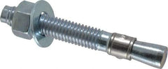 Red Head - 1/2 Inch Diameter, 1/2-13 Inch Thread, 3-3/4 Inch Overall Length, Grade 3, Wedge Expansion Concrete Anchor - Steel, Zinc Plated, 2-1/4 Inch Thread Length, Tie Wire Head, 1/2 Inch Drill - Exact Tool & Supply