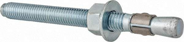 Red Head - 1/2 Inch Diameter, 1/2-13 Inch Thread, 5-1/2 Inch Overall Length, Grade 3, Wedge Expansion Concrete Anchor - Steel, Zinc Plated, 4 Inch Thread Length, Tie Wire Head, 1/2 Inch Drill - Exact Tool & Supply