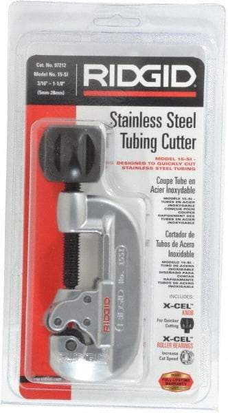 Ridgid - 3/16" to 1-1/8" Pipe Capacity, Tube Cutter - Cuts Copper, Aluminum, Brass - Exact Tool & Supply