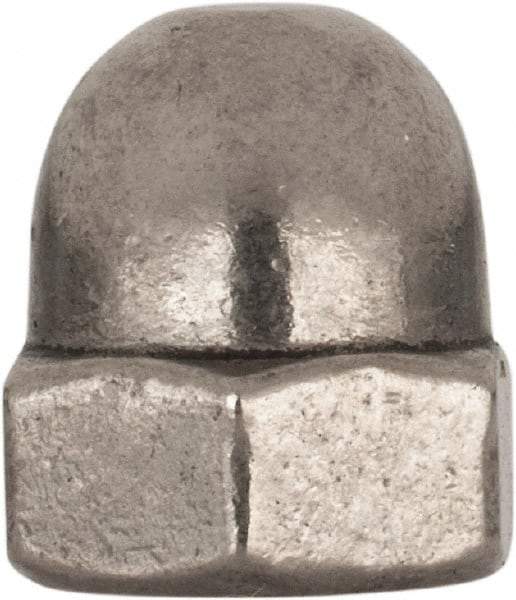 Value Collection - M8x1.25 Metric Coarse, 13mm Width Across Flats, Uncoated, Stainless Steel Acorn Nut - 15mm Overall Height, Austenitic A4, DIN 1587 - Exact Tool & Supply