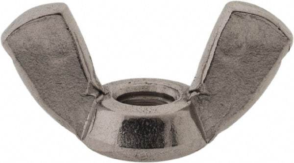 Value Collection - M6x1.00 Metric Coarse, Stainless Steel Standard Wing Nut - Grade 316, Austenitic Grade A4, 27.5mm Wing Span, 13.6mm Wing Span - Exact Tool & Supply