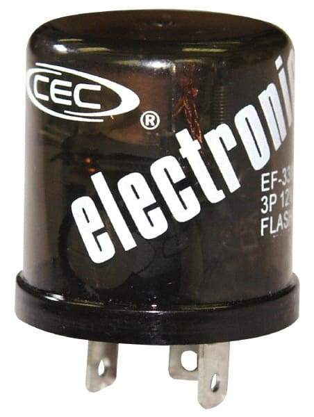 Value Collection - 3 Terminals, 1 to 12 Lamps, Electronic Flasher - 60 to 120 Flashes per Min, 25 Amps, 11 to 15 Volts - Exact Tool & Supply