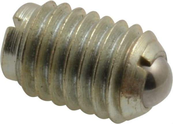 Gibraltar - 1/2-13, 0.281" Ball Diam, 3/4" Body Length, 0.072" Max Ball Reach, Threaded Ball Plunger - Steel Body, Steel Ball, 6 Lb Initial End Force, 30 Lb Final End Force - Exact Tool & Supply