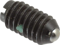 Gibraltar - 5/16-18, 0.156" Ball Diam, 37/64" Body Length, 0.04" Max Ball Reach, Threaded Ball Plunger - Steel Body, Steel Ball, 4 Lb Initial End Force, 9 Lb Final End Force, Locking Element - Exact Tool & Supply