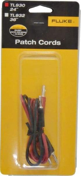 Fluke - Black/Red Electrical Test Equipment Patch Cord Set - Use with Test Equipment - Exact Tool & Supply