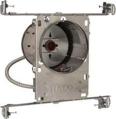 Cooper Lighting - 10-1/2" Long x 7-1/2" Wide x 7-1/2 High, Incandescent Downlight - 75 Watt, IC Rated, Aluminum, New Construction Housing - Exact Tool & Supply