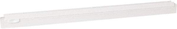 Vikan - 24" Rubber Blade Squeegee Refill - Double Edge, White, Plastic Holder - Exact Tool & Supply