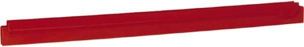 Vikan - 24" Rubber Blade Squeegee Refill - Double Edge, Red, Plastic Holder - Exact Tool & Supply