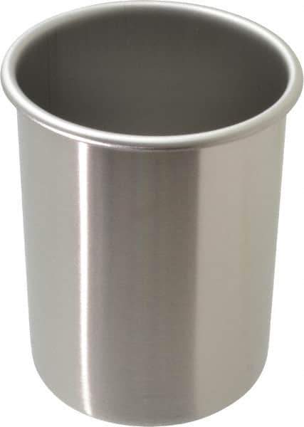VOLLRATH - Round, Chrome Stainless Steel Food Storage Container - 5.8" High x 4.1" Wide - Exact Tool & Supply