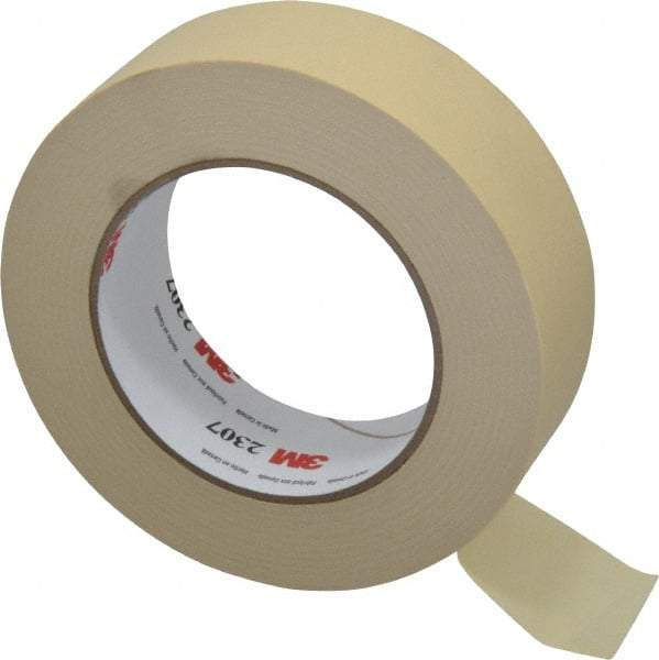 3M - 1-1/2" Wide x 60 Yd Long Tan Paper Masking Tape - Series 2307, 5.2 mil Thick, 23 In/Lb Tensile Strength - Exact Tool & Supply