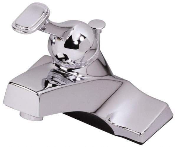 B&K Mueller - Lever Handle, Deck Plate Bathroom Faucet - One Handle, Pop Up Drain, Standard Spout - Exact Tool & Supply