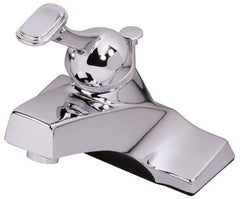 B&K Mueller - Lever Handle, Deck Plate Bathroom Faucet - One Handle, Pop Up Drain, Standard Spout - Exact Tool & Supply