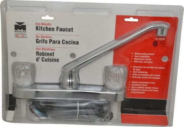 B&K Mueller - Deck Plate Mount, Kitchen Faucet with Spray - Two Handle, Knob Handle, Standard Spout - Exact Tool & Supply