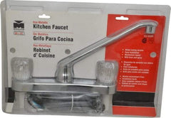 B&K Mueller - Deck Plate Mount, Kitchen Faucet with Spray - Two Handle, Knob Handle, Standard Spout - Exact Tool & Supply