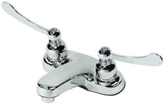B&K Mueller - Blade Handle, Deck Plate Bathroom Faucet - Two Handle, No Drain, Standard Spout - Exact Tool & Supply