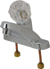 B&K Mueller - Knob Handle, Deck Plate Bathroom Faucet - One Handle, No Drain, Standard Spout - Exact Tool & Supply