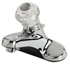 B&K Mueller - Knob Handle, Deck Plate Bathroom Faucet - One Handle, Pop Up Drain, Standard Spout - Exact Tool & Supply
