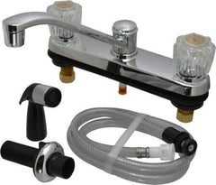 B&K Mueller - Deck Plate Mount, Kitchen Faucet with Spray - Two Handle, Knob Handle, Standard Spout - Exact Tool & Supply